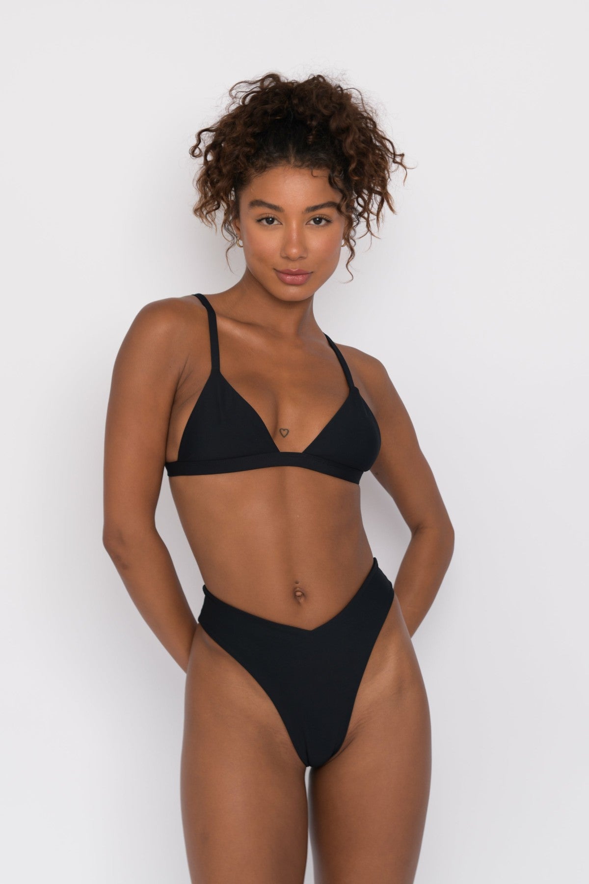 Skatie Iggy Bikini Bottom in Black - Swim
