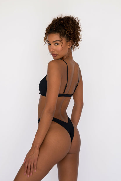Skatie Teeny Bottom in Black - Swim