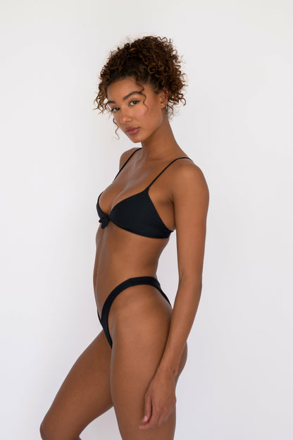 Skatie Teeny Bottom in Black - Swim