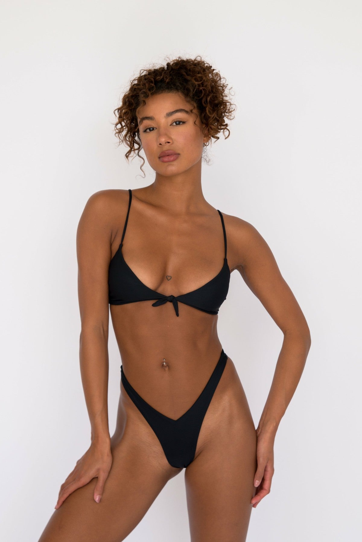 Skatie Teeny Bottom in Black - Swim