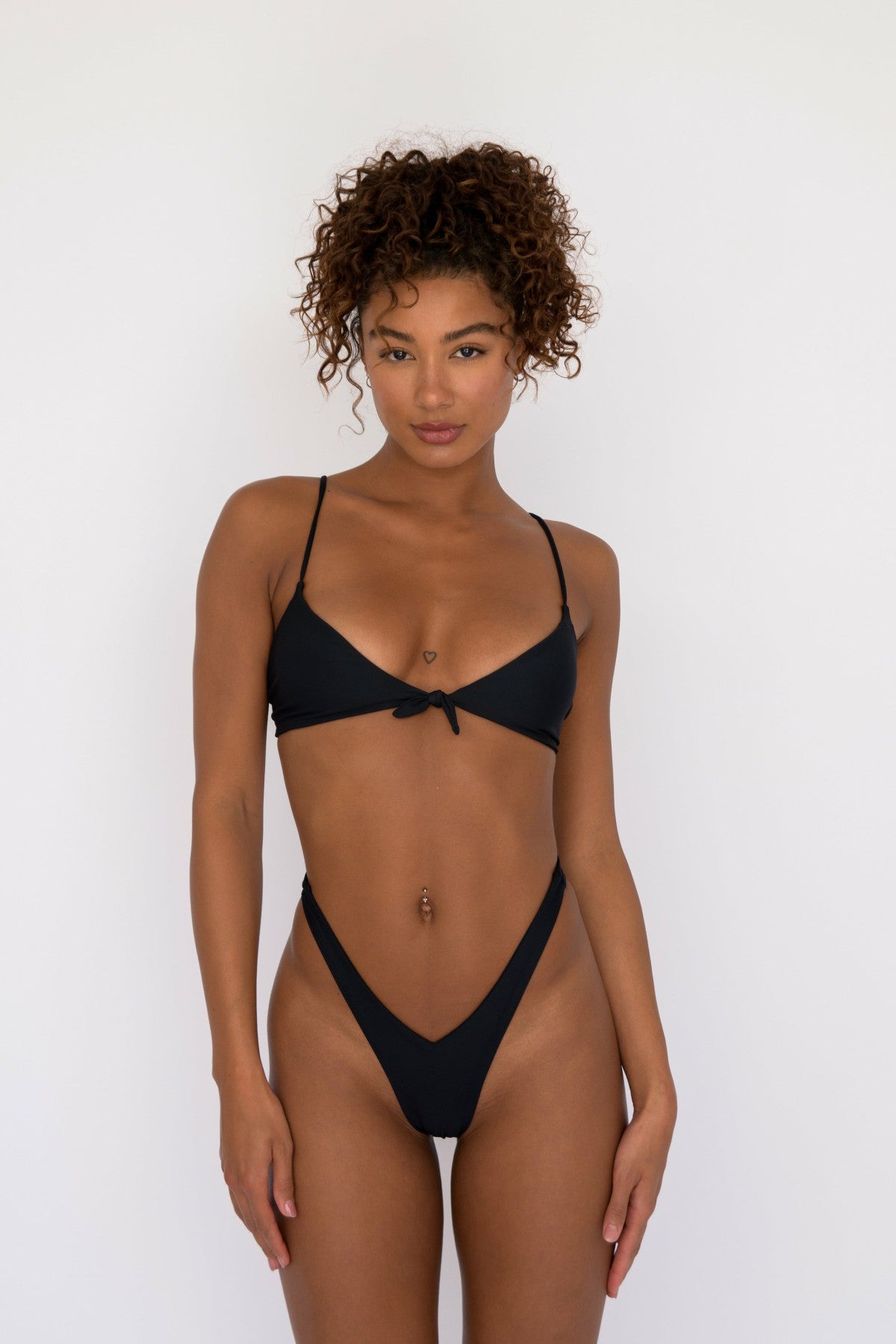 Skatie Halley Bikini Top in Black - Swim