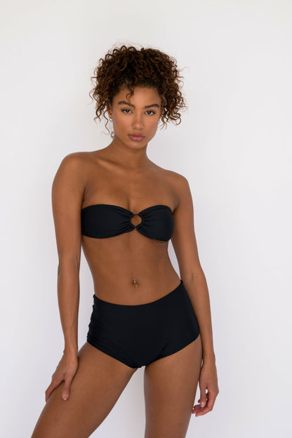 Skatie Jean Bikini Top in Black - Swim