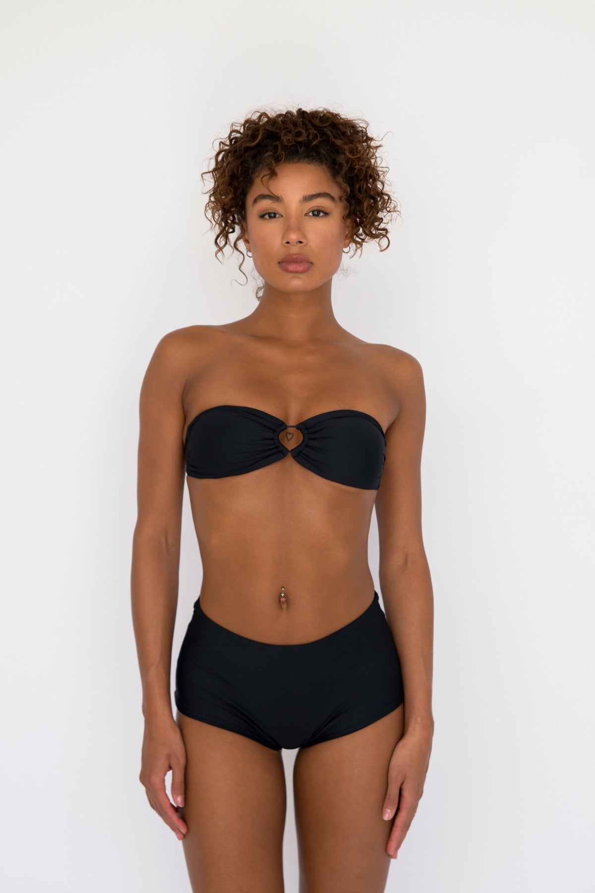 Skatie Jean Bikini Top in Black - Swim