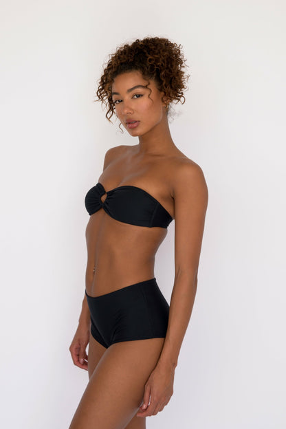 Skatie Jean Bikini Top in Black - Swim