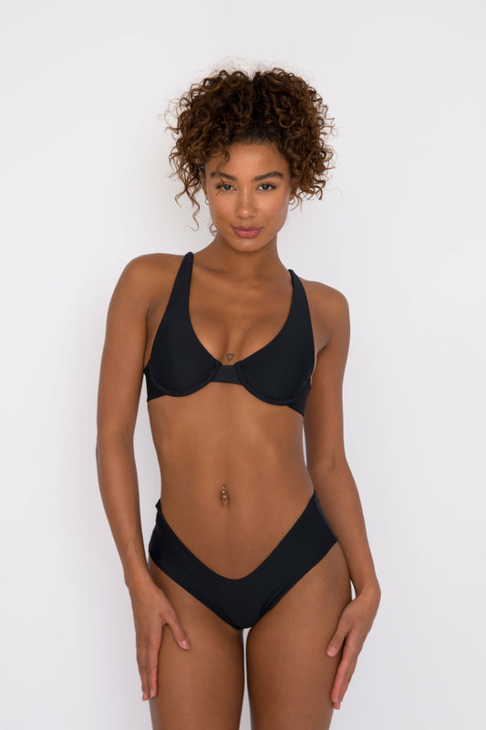 Skatie Shayla Bikini Bottom in Black - Swim