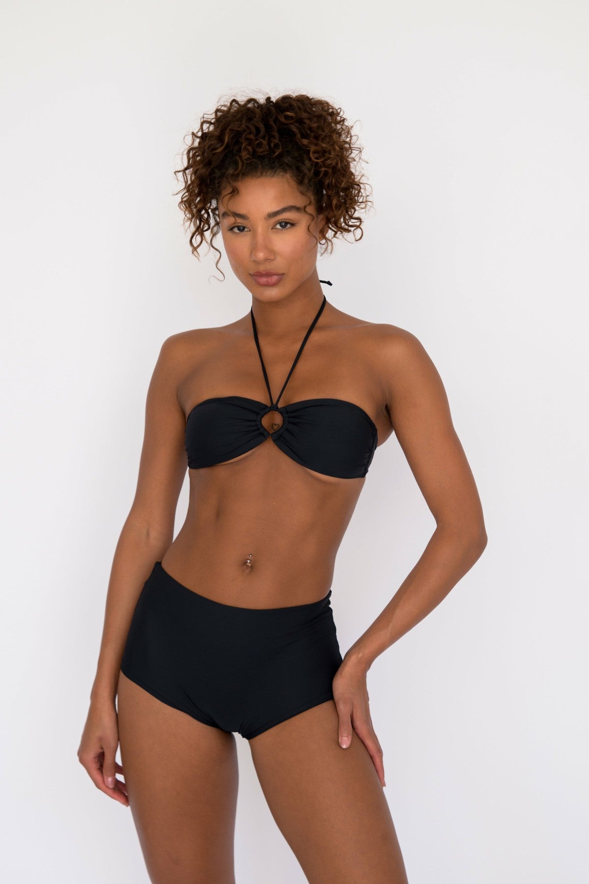 Skatie Bardot Bikini Bottom in Black - Swim