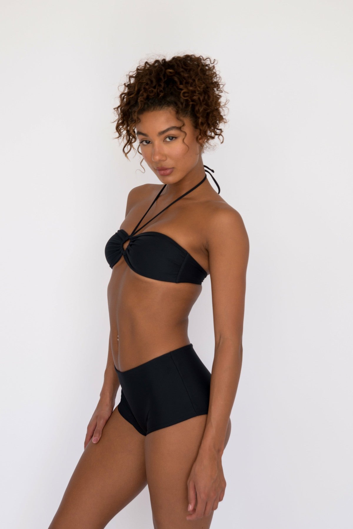 Skatie Bardot Bikini Bottom in Black - Swim