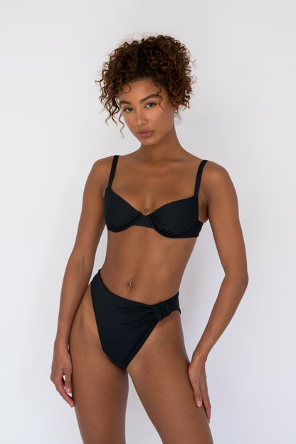 Skatie Lola Bikini Top in Black - Swim