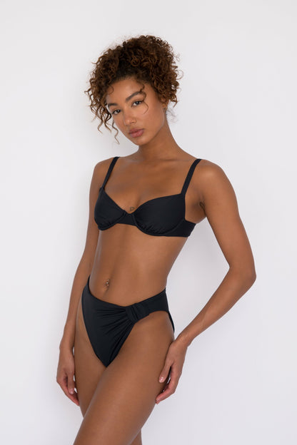 Skatie Lola Bikini Top in Black - Swim