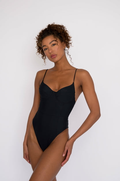 Skatie The Rachel One Piece Bathing Suit in Black - Swim