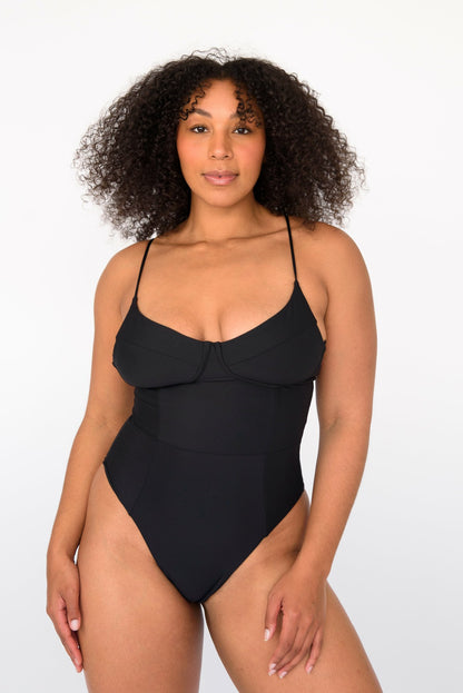 Skatie The Rachel One Piece Bathing Suit in Black - Swim