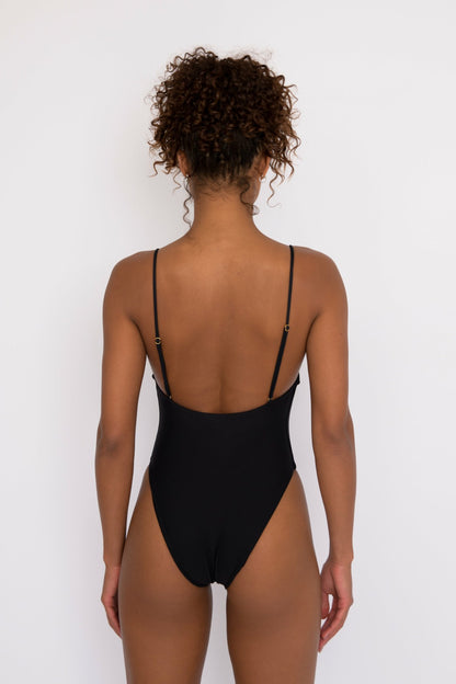 Skatie The Resa One Piece Bathing Suit in Black - Swim