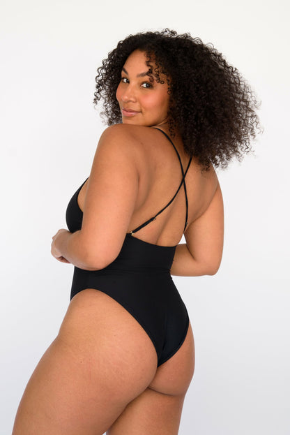 Skatie The Resa One Piece Bathing Suit in Black - Swim