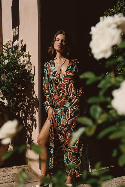 Skatie Indie Dress Cupro Jacquard in Valencia - Swim|Clothing