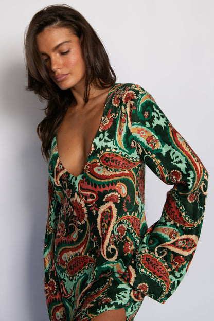 Skatie Indie Dress Cupro Jacquard in Valencia - Swim|Clothing
