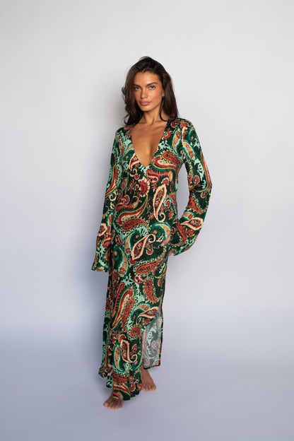 Skatie Indie Dress Cupro Jacquard in Valencia - Swim|Clothing