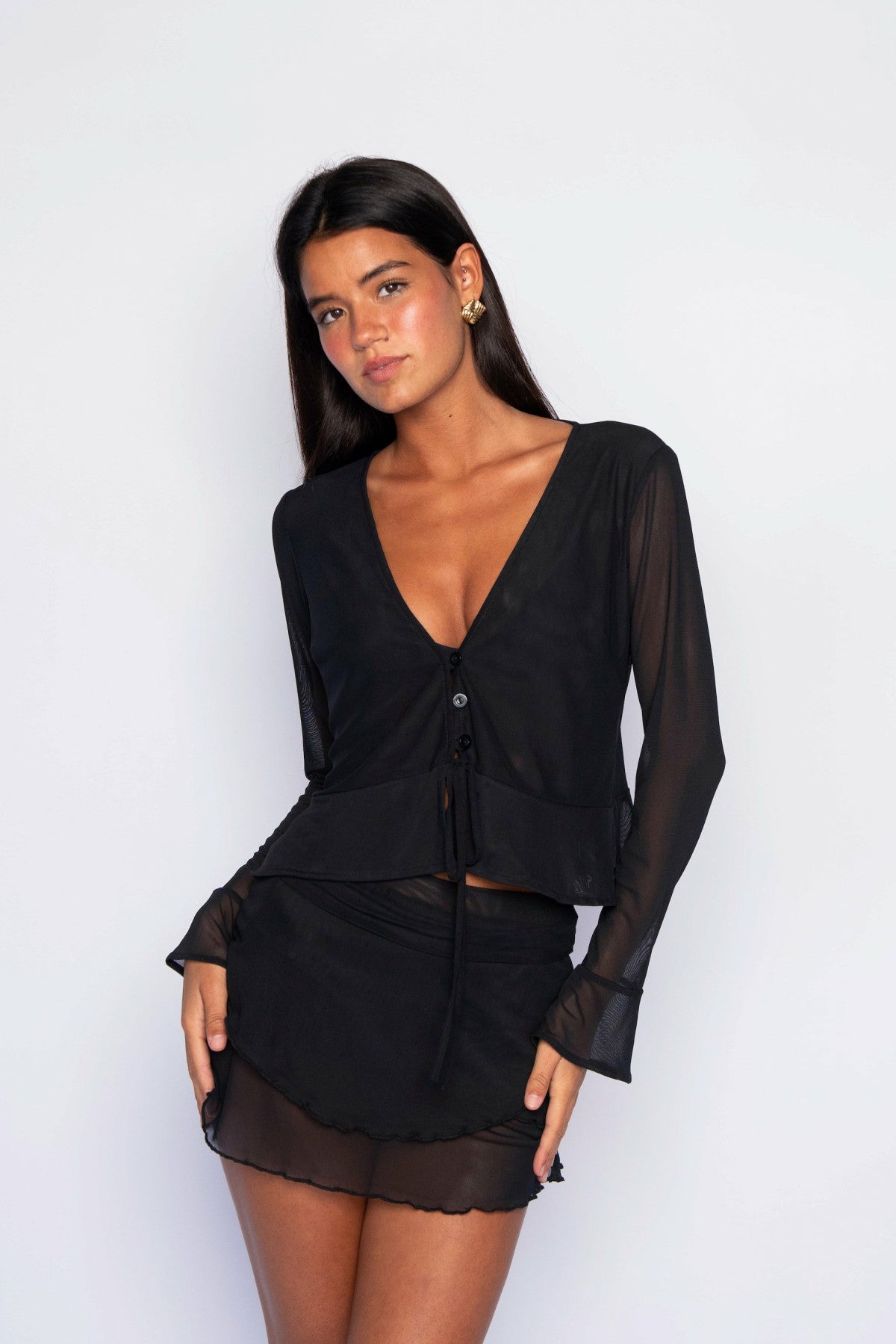 Skatie Colette Top Mesh in Black - Swim|Clothing