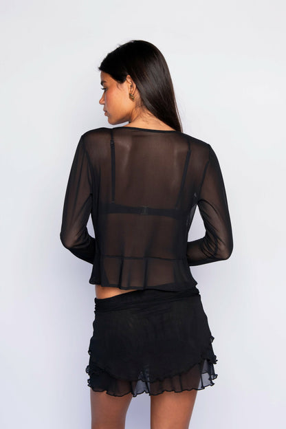 Skatie Colette Top Mesh in Black - Swim|Clothing