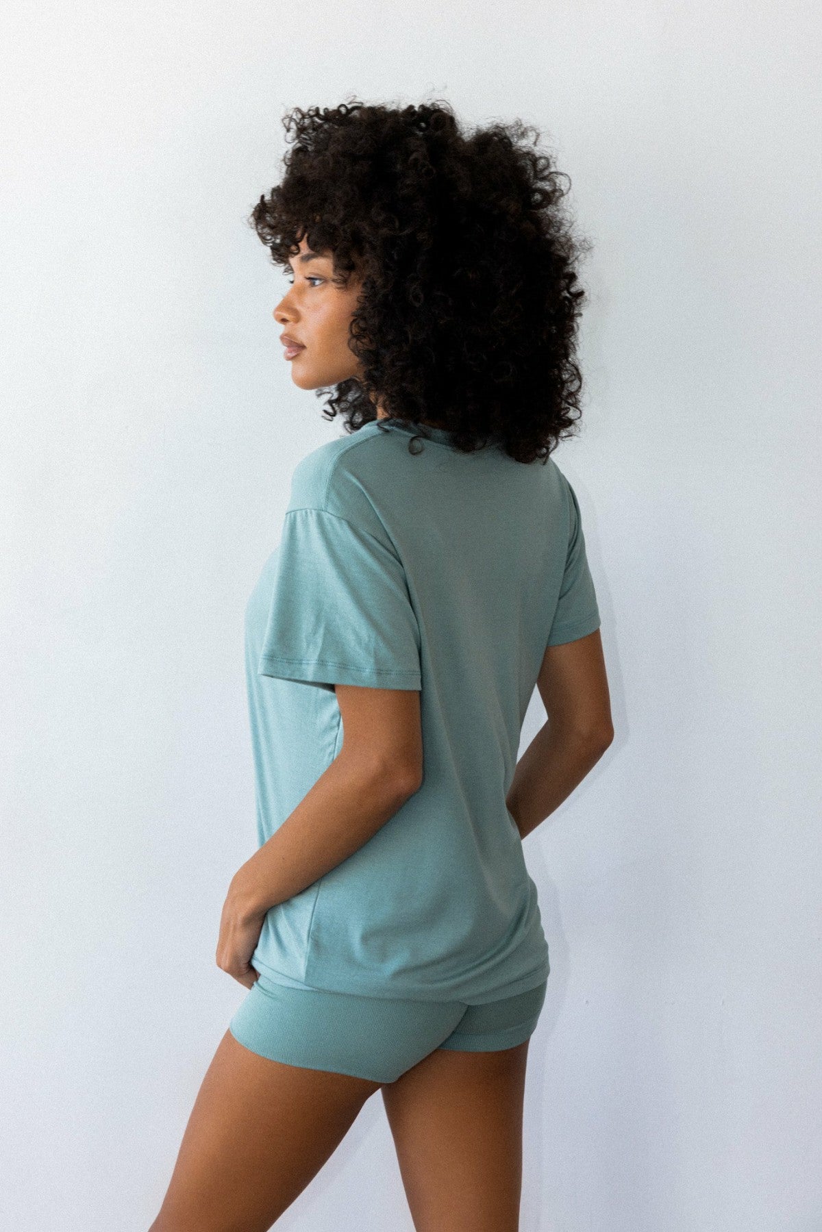 Skatie Hubby Tee Jersey in Sage - Clothing