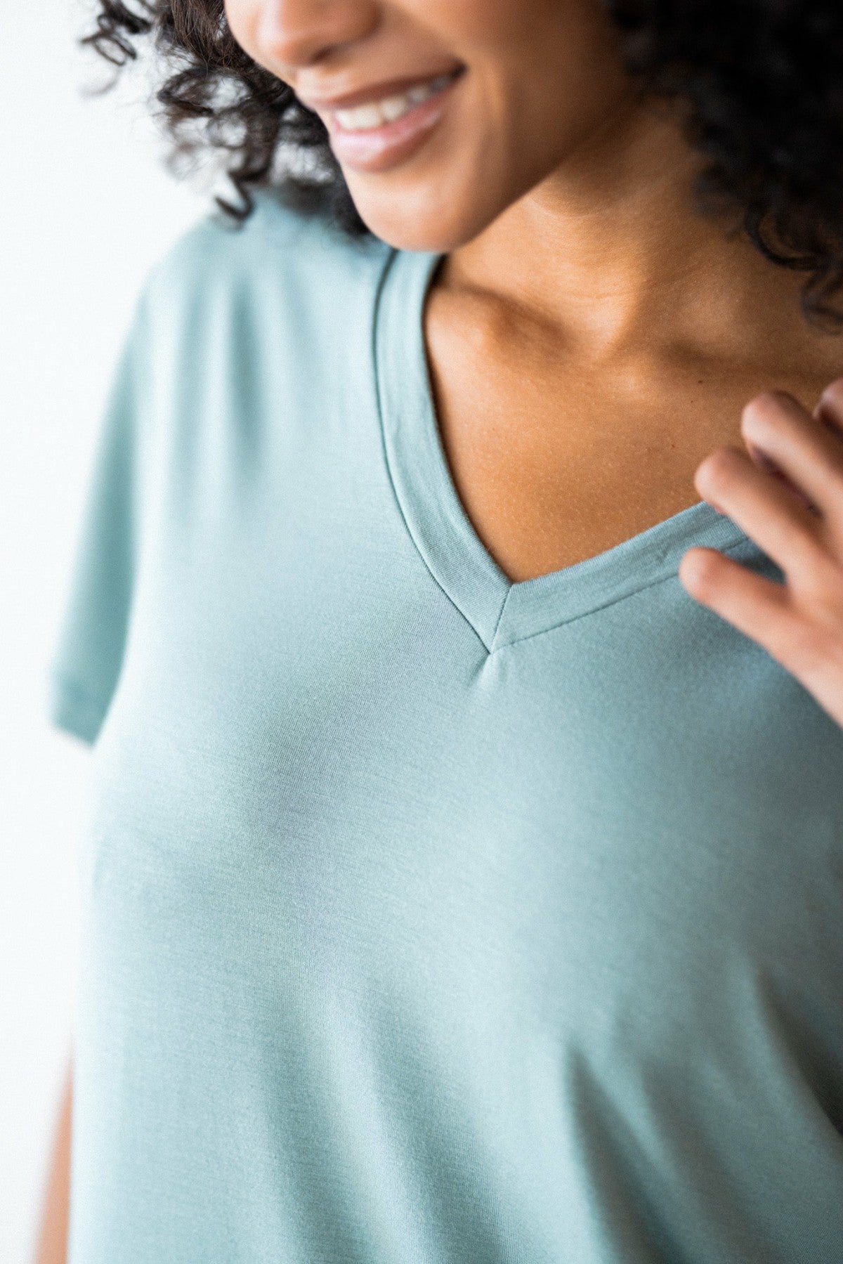 Skatie Hubby Tee Jersey in Sage - Clothing