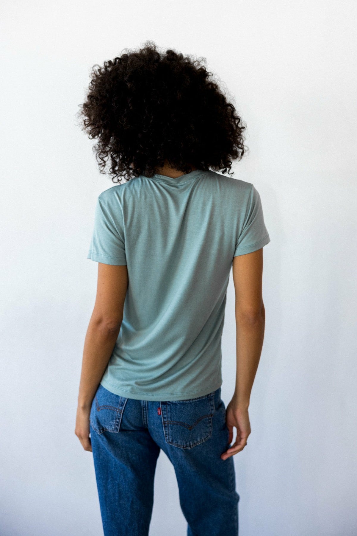 Skatie Bestie Tee Jersey in Sage - Clothing