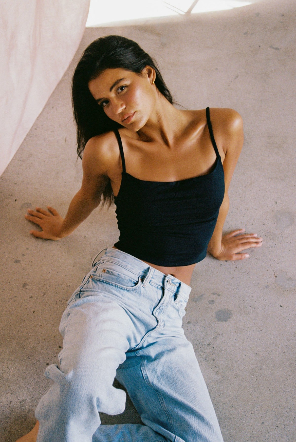 Skatie Mila Top Jersey in Black - Clothing