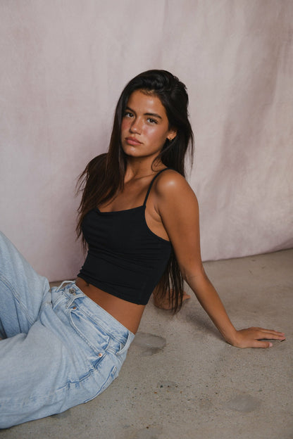 Skatie Mila Top Jersey in Black - Clothing