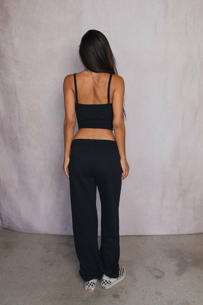 Skatie Perfect Tank Baby Ribbed in Black - Clothing