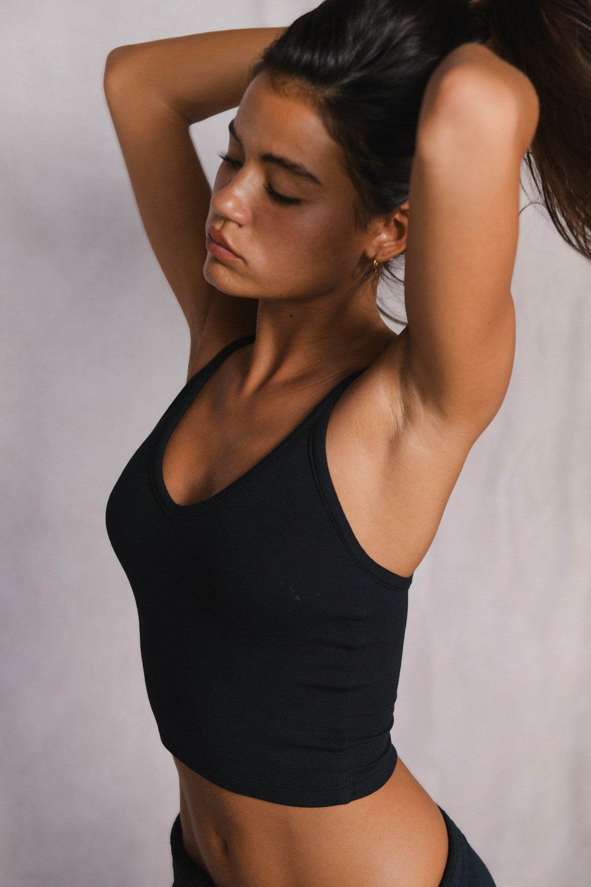 Skatie Perfect Tank Baby Ribbed in Black - Clothing