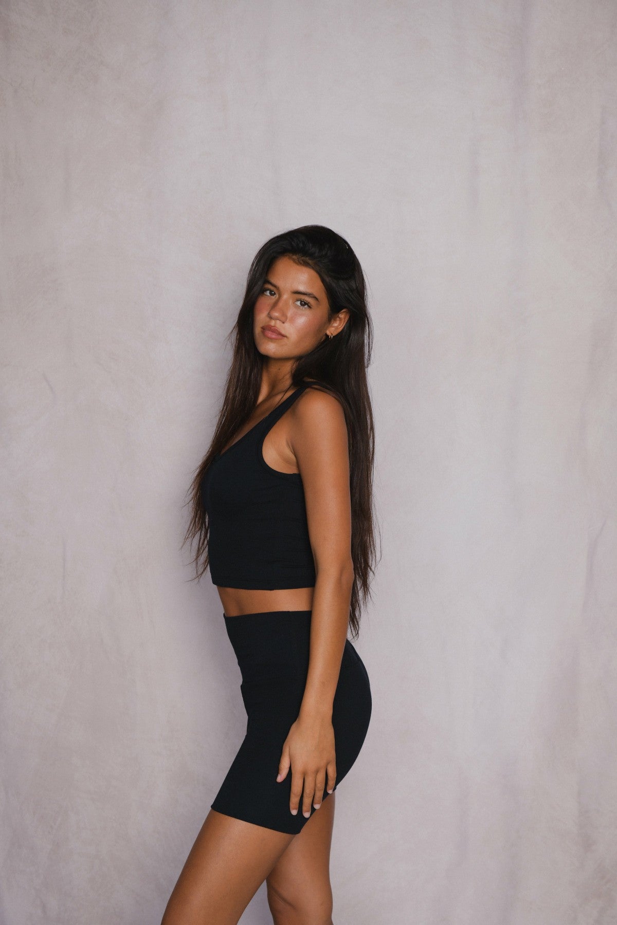 Skatie Stephanie Tank in Black - Clothing