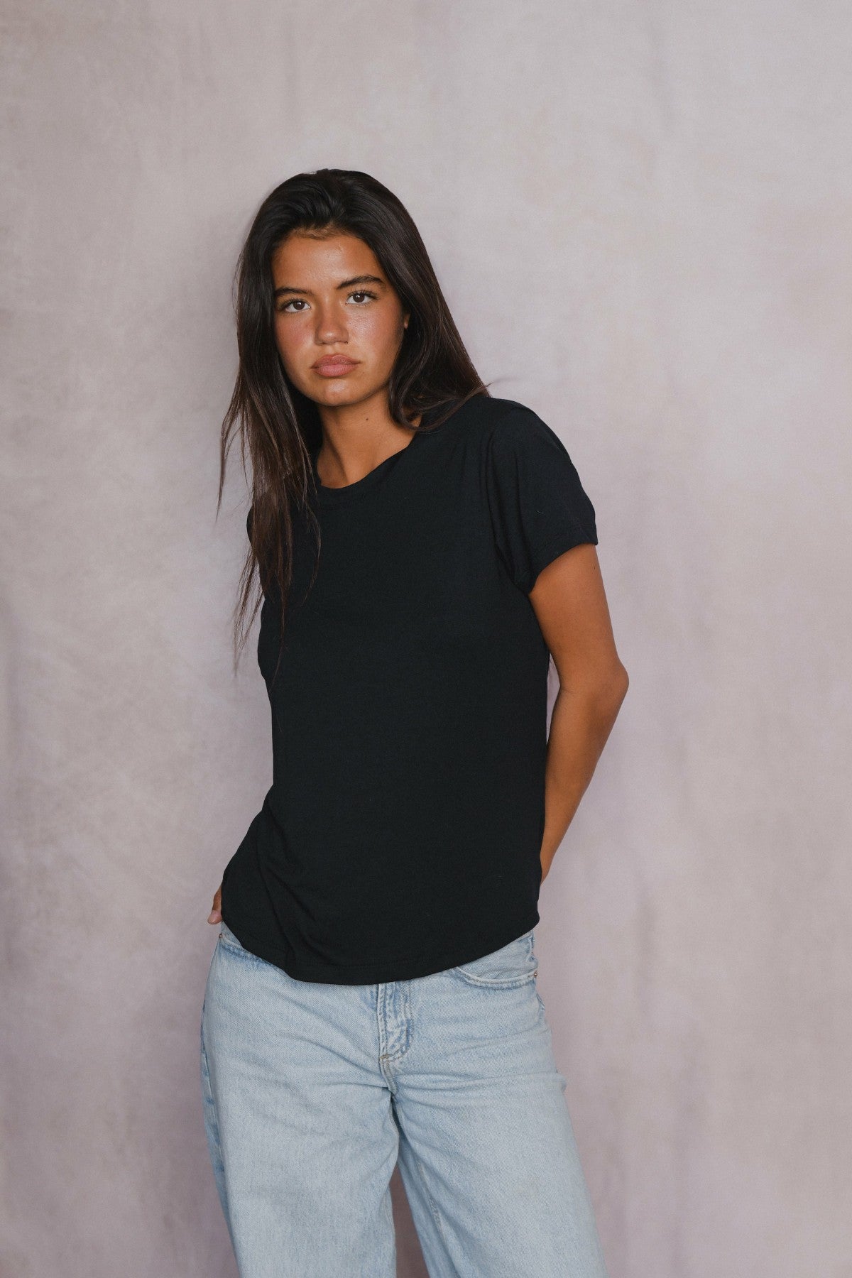 Skatie Bestie Tee Jersey in Black - Clothing