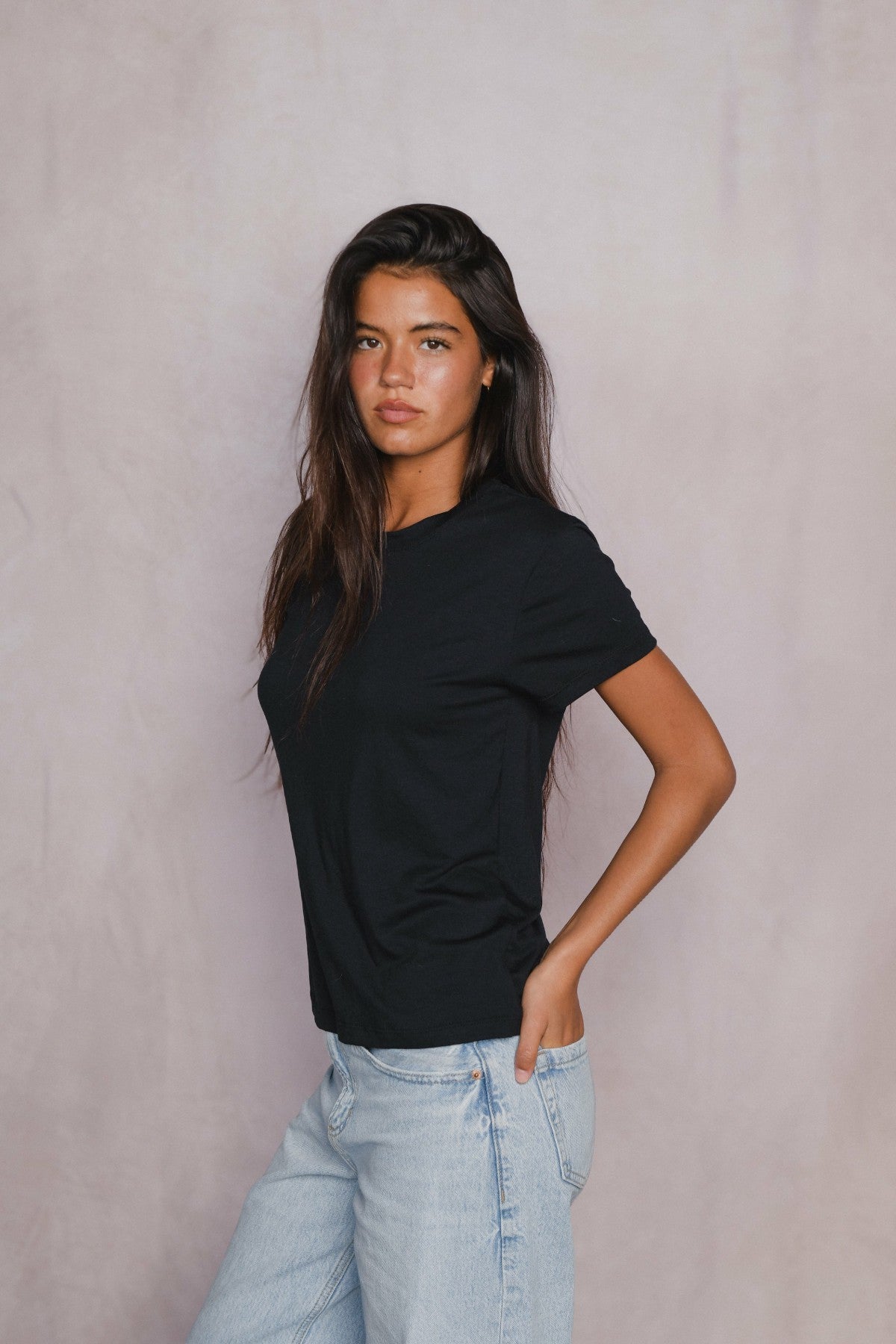 Skatie Bestie Tee Jersey in Black - Clothing