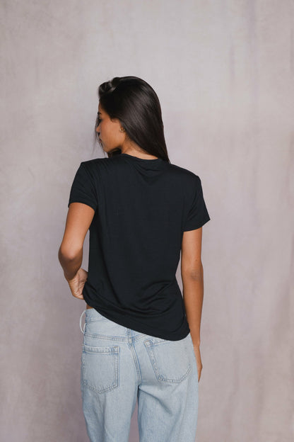 Skatie Bestie Tee Jersey in Black - Clothing