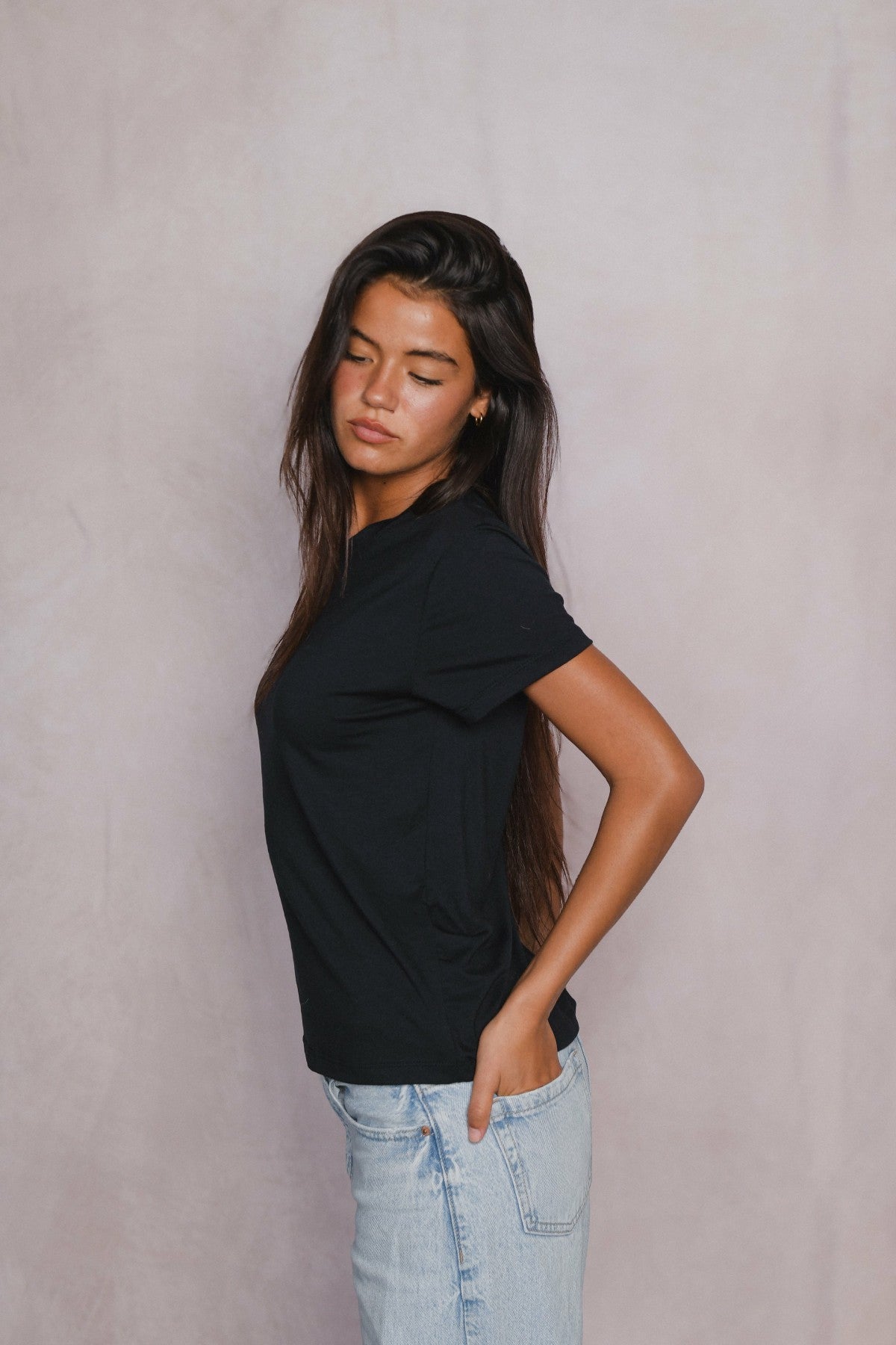 Skatie Bestie Tee Jersey in Black - Clothing