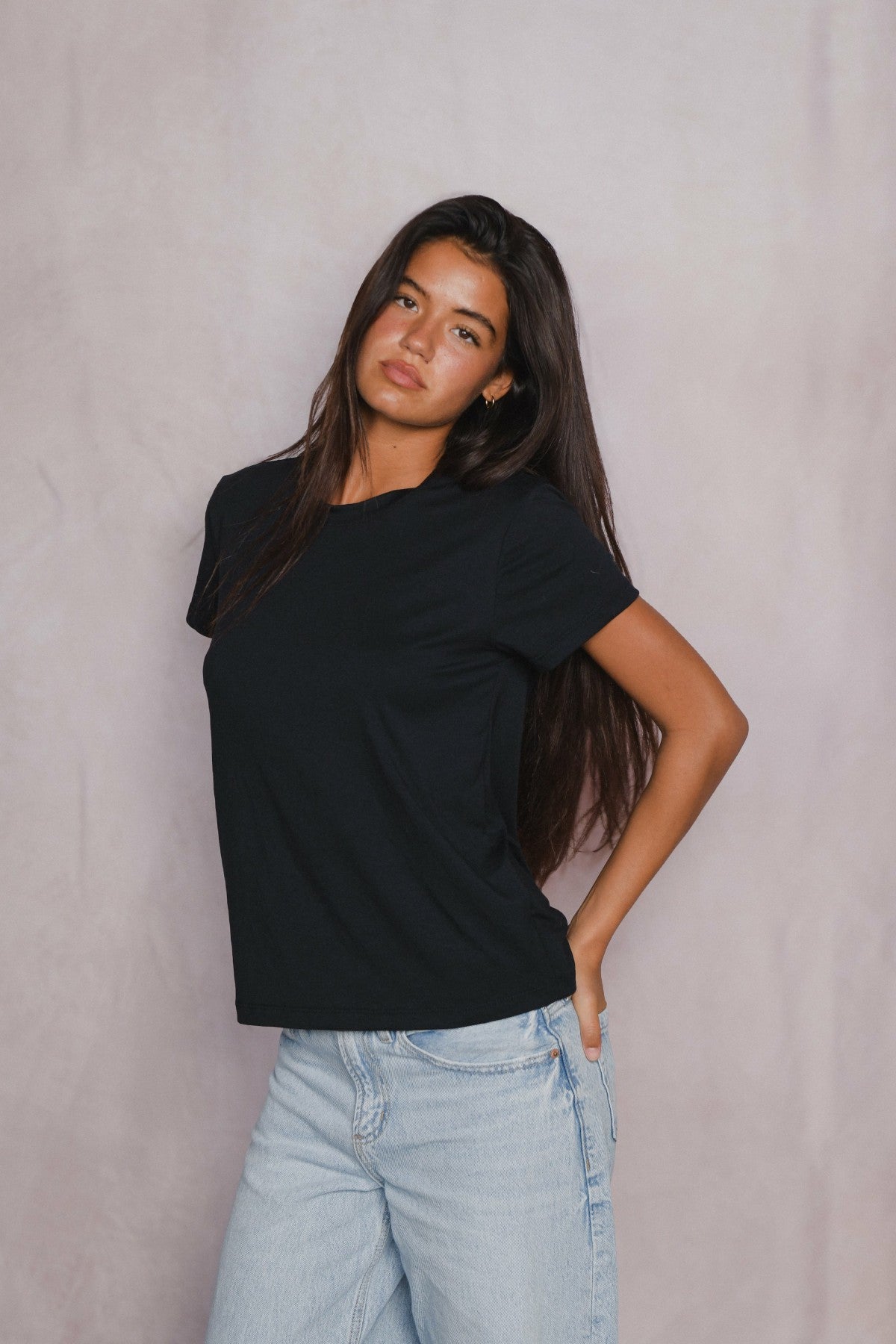 Skatie Bestie Tee Jersey in Black - Clothing