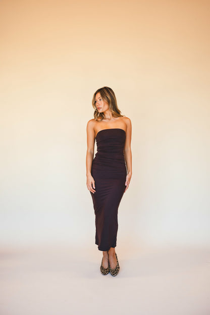 Skatie Tara Dress Jersey in Toasted - Clothing