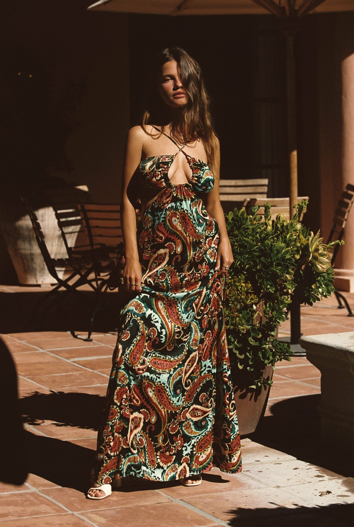 Skatie Kaia Dress Cupro Jacquard in Valencia - Clothing