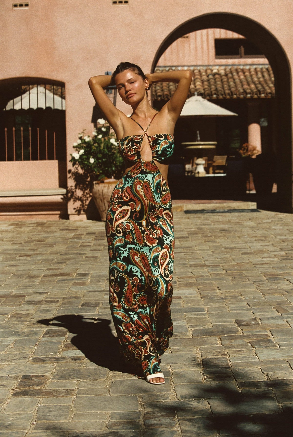 Skatie Kaia Dress Cupro Jacquard in Valencia - Clothing