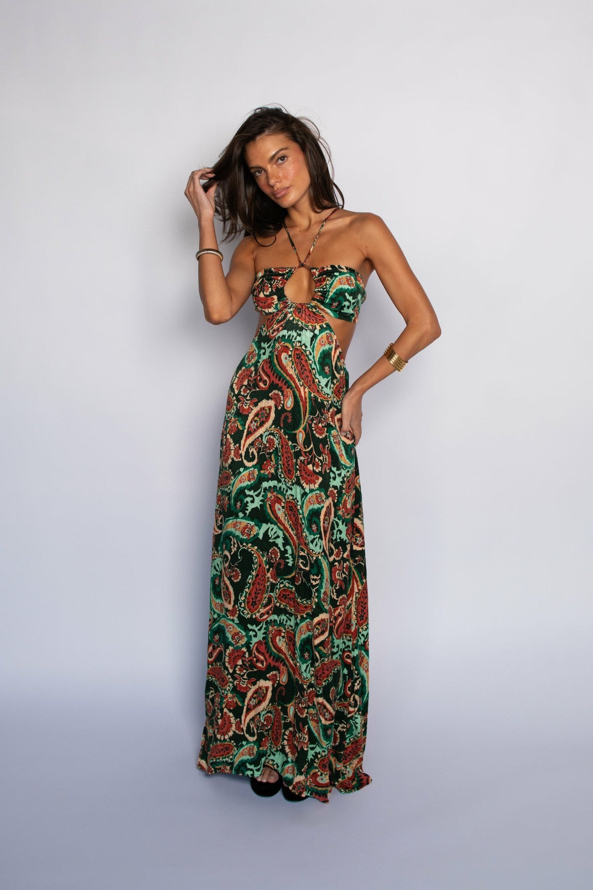 Skatie Kaia Dress Cupro Jacquard in Valencia - Clothing