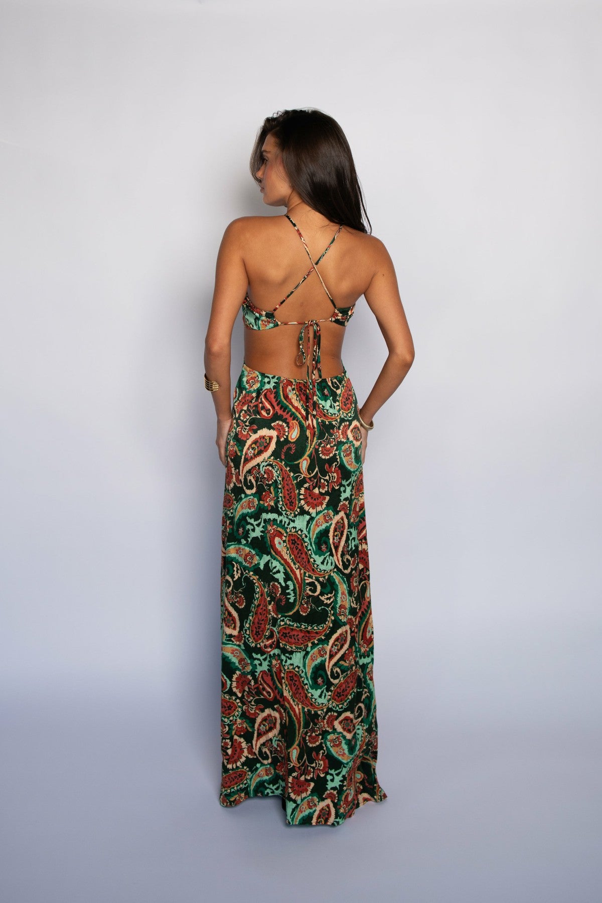 Skatie Kaia Dress Cupro Jacquard in Valencia - Clothing