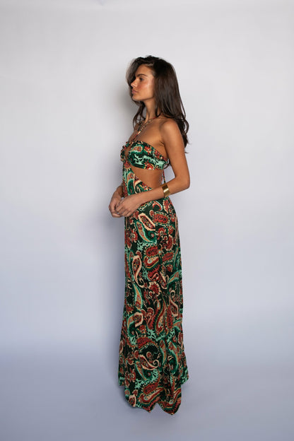 Skatie Kaia Dress Cupro Jacquard in Valencia - Clothing