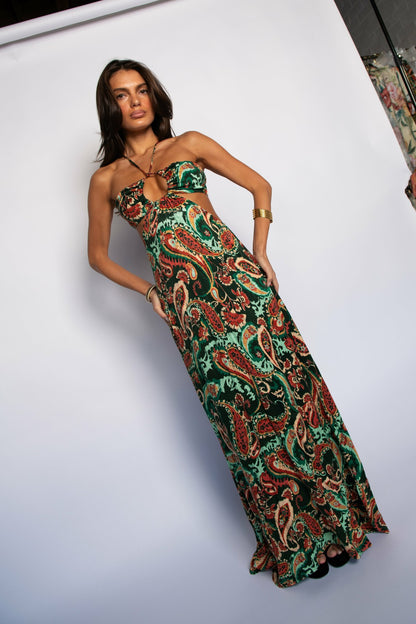 Skatie Kaia Dress Cupro Jacquard in Valencia - Clothing