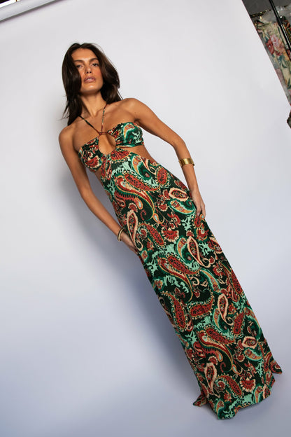 Skatie Kaia Dress Cupro Jacquard in Valencia - Clothing