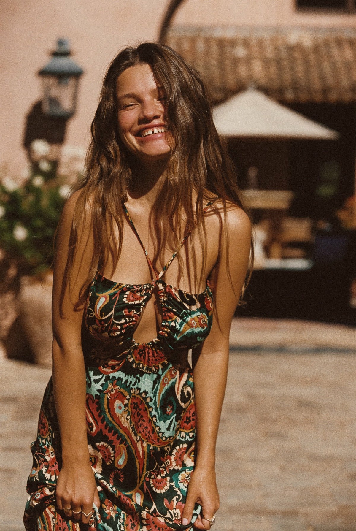 Skatie Kaia Dress Cupro Jacquard in Valencia - Clothing