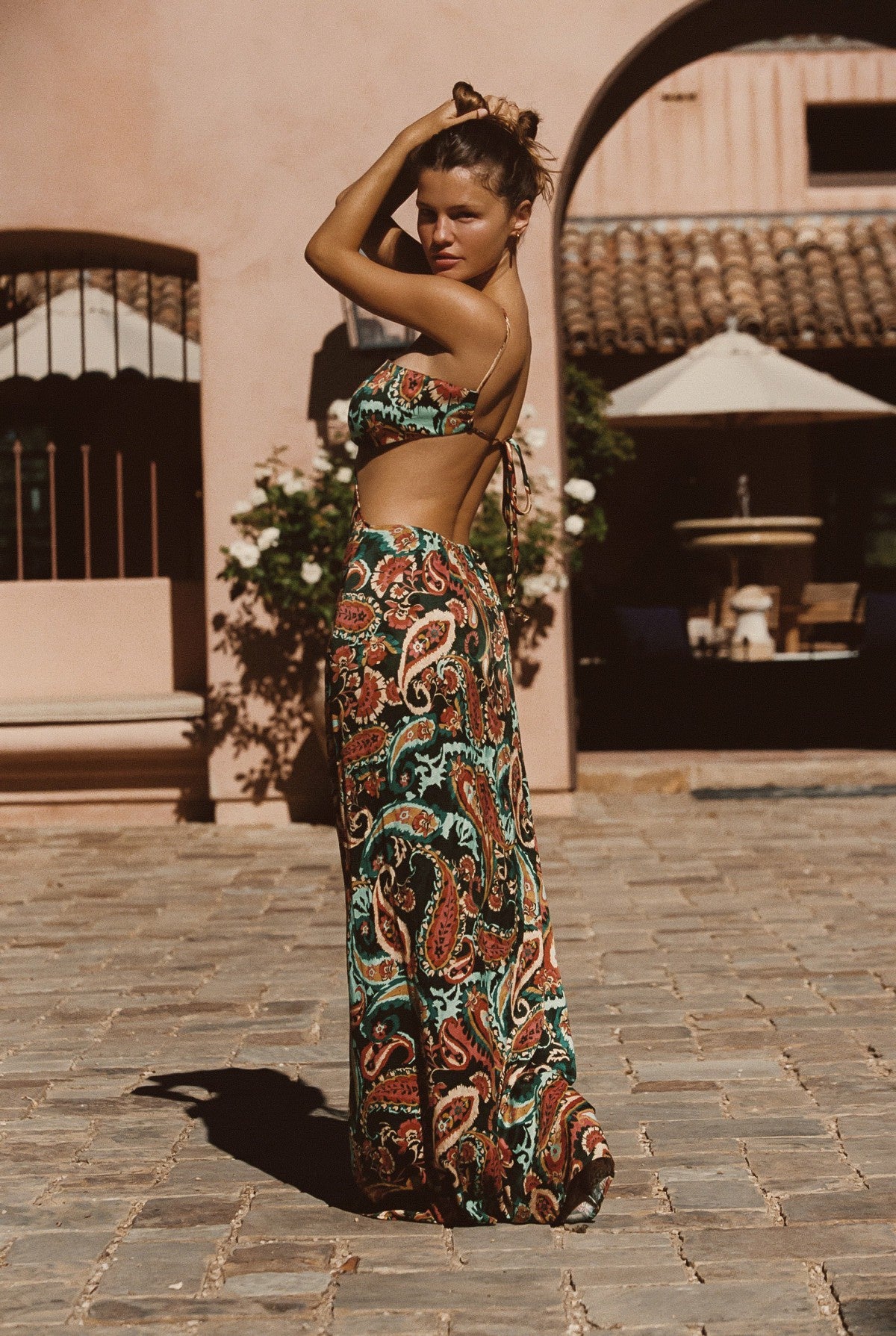 Skatie Kaia Dress Cupro Jacquard in Valencia - Clothing
