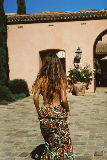 Skatie Kaia Dress Cupro Jacquard in Valencia - Clothing