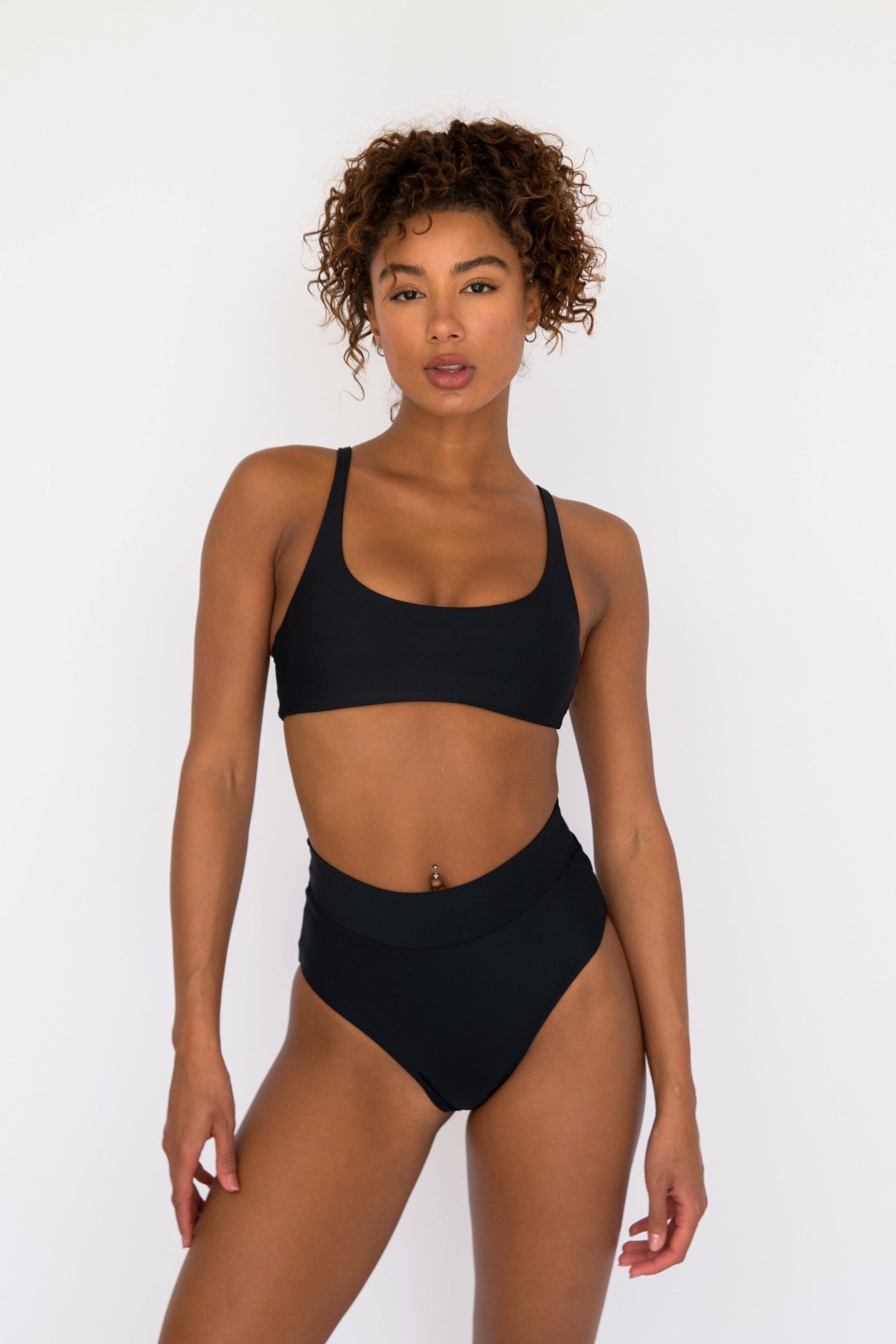 Skatie Scarlette Bikini Bottom in Black - Swim