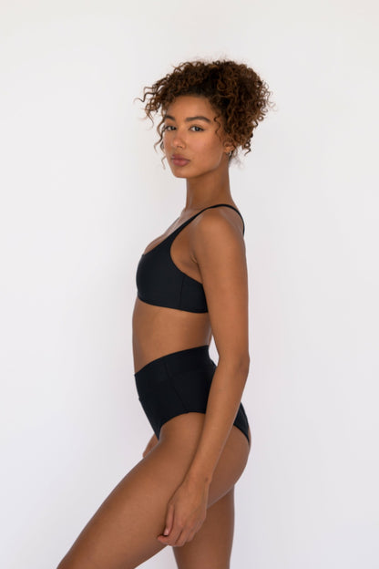 Skatie Scarlette Bikini Bottom in Black - Swim