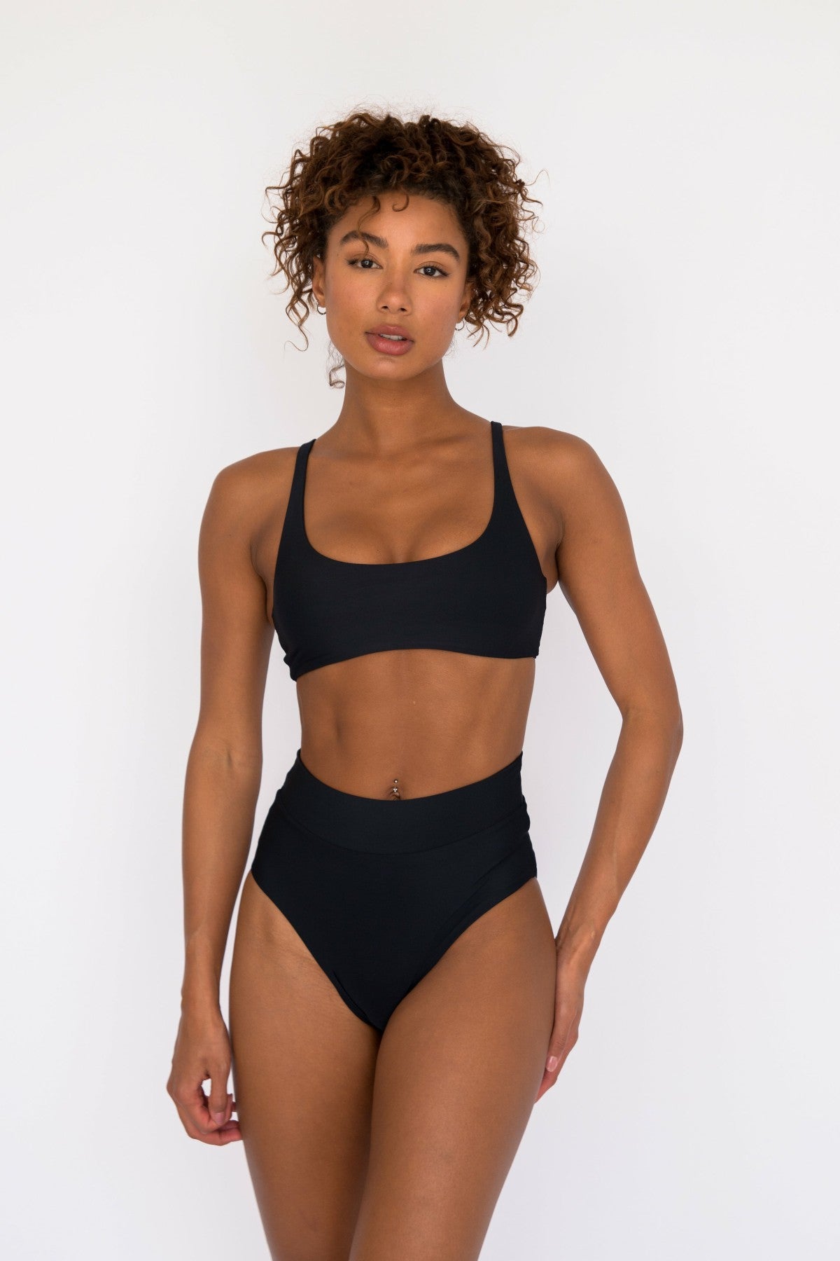 Skatie Mya Bikini Top in Black - Swim