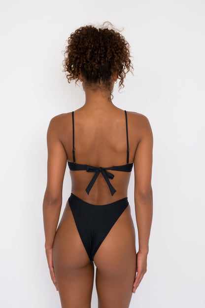 Skatie Kate Bikini Top in Black - Swim